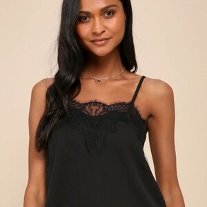 Lulu’s black lace top size XL